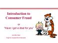 Introduction to Consumer Fraud PowerPoint PPT Presentation