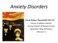 Anxiety Disorders PowerPoint PPT Presentation