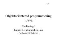 Objektorienterad programmering i Java