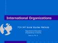 International Organizations PowerPoint PPT Presentation