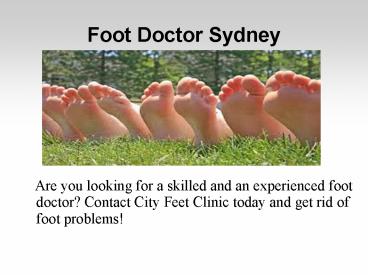 Podiatrists