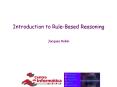 Introduction to Rule-Based Reasoning PowerPoint PPT Presentation