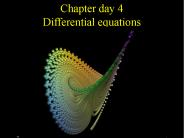 Chapter day 4 Differential equations