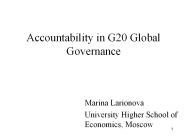 Accountability in G20 Global Governance