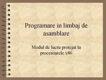 Programare in limbaj de asamblare