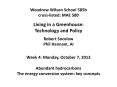 Woodrow Wilson School 585b cross-listed: MAE 580 Living in a Greenhouse: Technology and Policy Robert Socolow Phil Hannam, AI  Week 4: Monday, October 7, 2013 Abundant hydrocarbons The energy conversion system: key concepts PowerPoint PPT Presentation