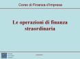 Le operazioni di finanza straordinaria PowerPoint PPT Presentation