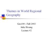 Themes in World Regional Geography