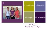 6th Grade Back to School Night
