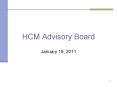 HCM Advisory Board PowerPoint PPT Presentation