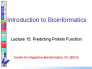 Introduction to Bioinformatics