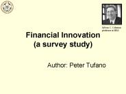 Financial Innovation (a survey study)