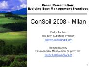 Green Remediation:  Evolving Best Management Practices