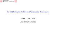 Hot Cold Molecules: Collisions at Astrophysical Temperatures