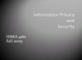 Information Privacy and Security PowerPoint PPT Presentation