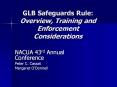 GLB Safeguards Rule: Overview, Training and Enforcement Considerations PowerPoint PPT Presentation