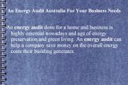 Energy Audits Adelaide and Energy Auditors Australia