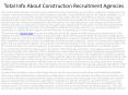 1Total Info About Construction Recruitment Agencies PowerPoint PPT Presentation