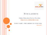 Scholarshive – The American Civil War