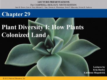Plant Diversity I: How Plants Colonized Land