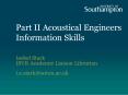 Part II Acoustical Engineers Information Skills PowerPoint PPT Presentation
