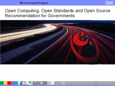 Open Computing, Open Standards and Open Source