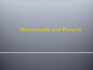 Microcredit and Poverty
