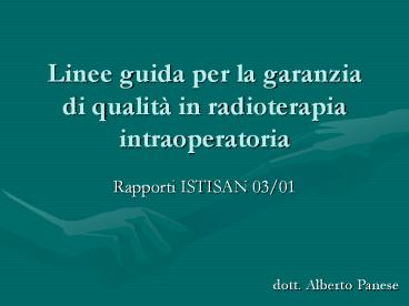 Linee guida per la garanzia di qualit