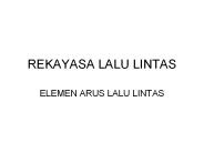 REKAYASA LALU LINTAS