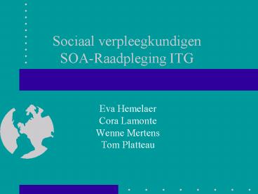 Sociaal verpleegkundigen SOA-Raadpleging ITG