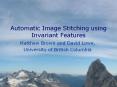 Automatic Image Stitching using Invariant Features PowerPoint PPT Presentation