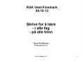 RSK Vest-Finnmark 04.10.13 PowerPoint PPT Presentation