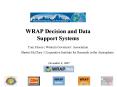 WRAP Decision and Data Support Systems PowerPoint PPT Presentation