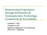 Empowering Cooperatives through Information
