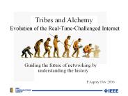 Tribes and Alchemy Evolution of the Real-Time-Challenged Internet