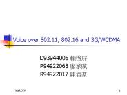 Voice over 802.11, 802.16 and 3G/WCDMA