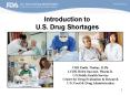 Introduction to U.S. Drug Shortages PowerPoint PPT Presentation