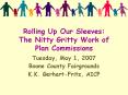 Rolling Up Our Sleeves: The Nitty Gritty Work of Plan Commissions PowerPoint PPT Presentation