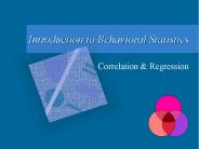 Introduction to Behavioral Statistics