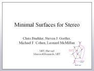 Minimal Surfaces for Stereo