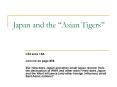 Japan and the  PowerPoint PPT Presentation