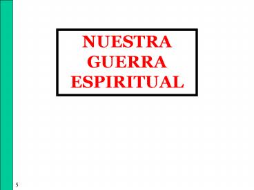 NUESTRA GUERRA ESPIRITUAL