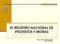 EL REGISTRO NACIONAL DE PROTESTOS Y MORAS PowerPoint PPT Presentation
