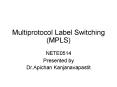 Multiprotocol Label Switching (MPLS) PowerPoint PPT Presentation