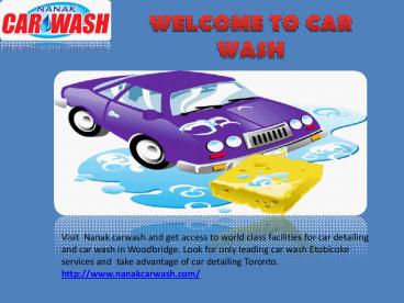WELCOME TO CAR WASH