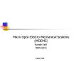 Micro Opto-Electro-Mechanical Systems (MOEMS) PowerPoint PPT Presentation