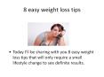 8 easy weight loss tips PowerPoint PPT Presentation