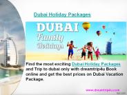 Dubai Holiday Packages
