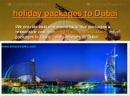 holiday packages to Dubai