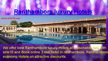 Ranthambore luxury Hotels